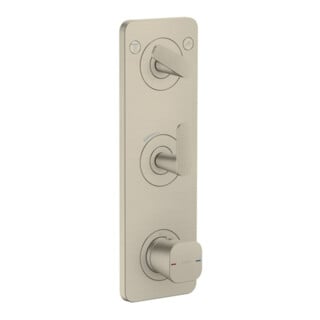 hansgrohe Module thermostat Axor Citterio C cubic cut, nickel brossé, encastré avec plaque