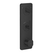 hansgrohe Module thermostat Axor Citterio C cubic cut, noir mat, encastré avec plaque