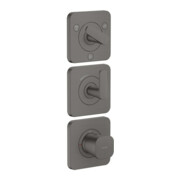 hansgrohe Module thermostat Axor Citterio C sans structure, brossé bleu, encastré avec rosaces
