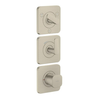 hansgrohe Module thermostat Axor Citterio C sans structure, nickel brossé, encastré avec rosaces
