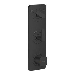 hansgrohe Module thermostat Axor Citterio C sans structure, noir mat, encastré avec plaque
