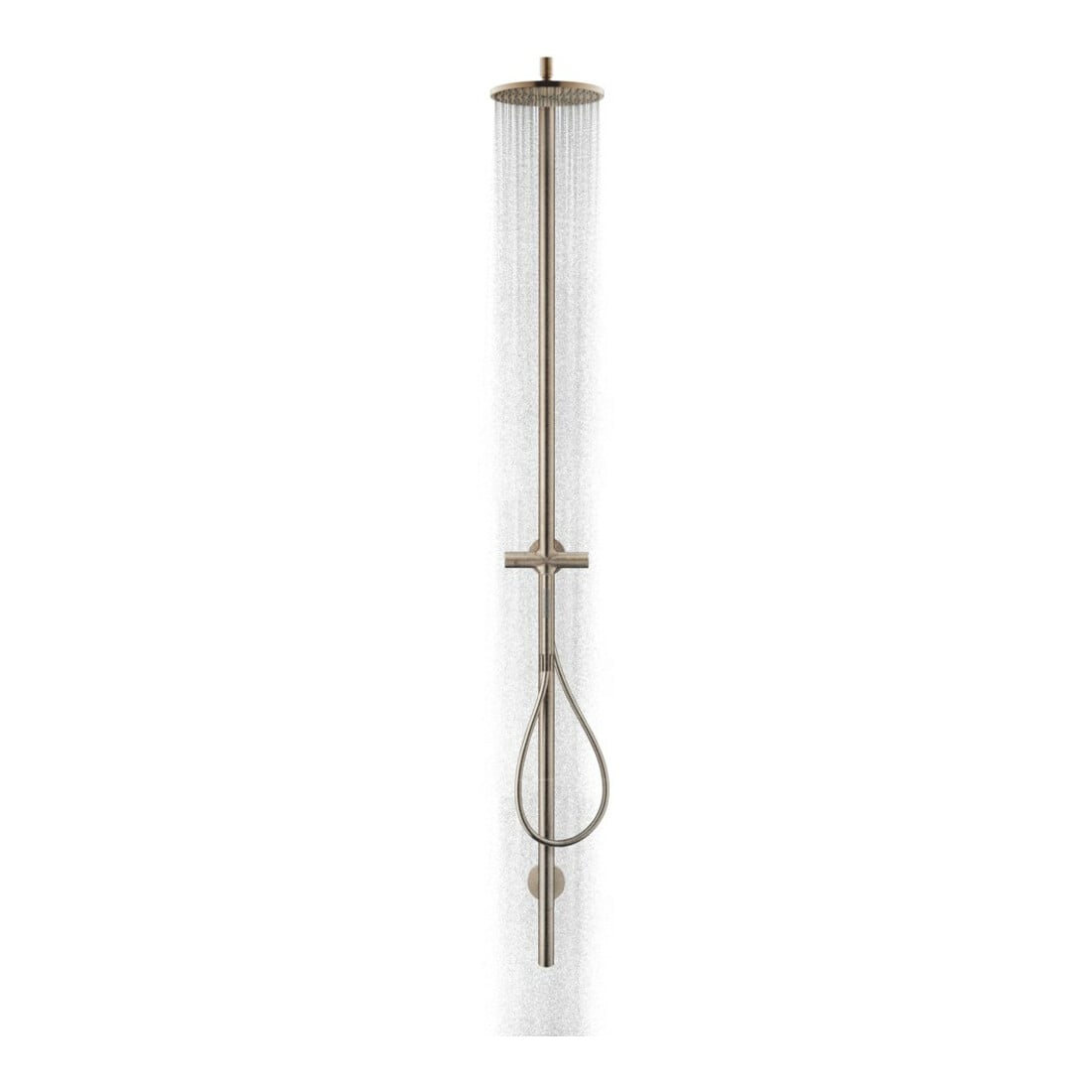 hansgrohe Nature Colonne de douche Axor Starck avec pomme de tête, douchette, bronze brossé