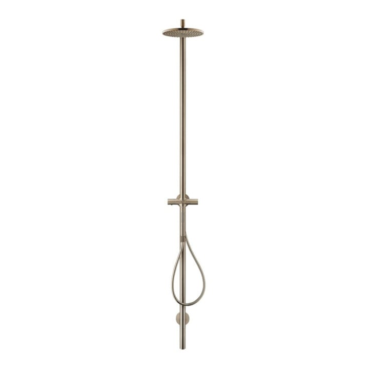 hansgrohe Nature Colonne de douche Axor Starck avec pomme de tête, douchette, bronze brossé