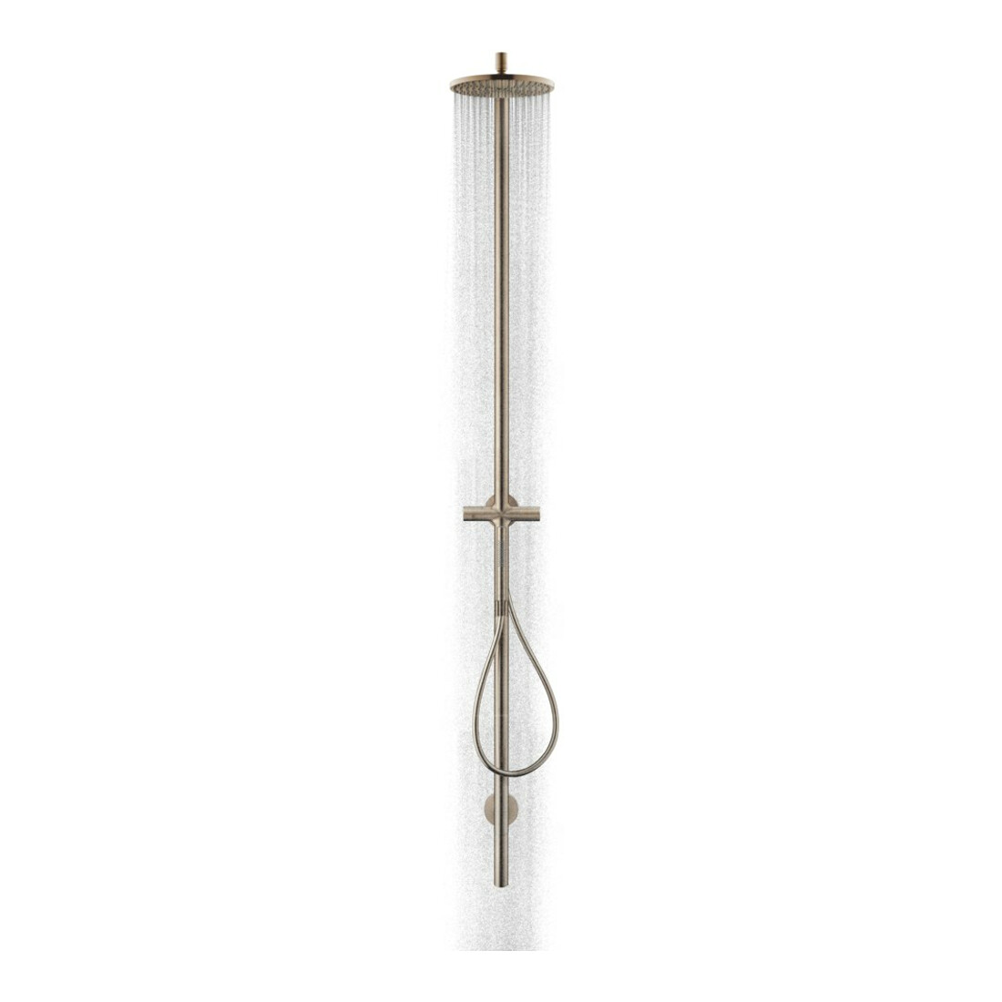 hansgrohe Nature Colonne de douche Axor Starck avec pomme de tête, douchette, bronze brossé