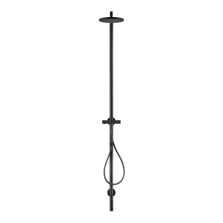 hansgrohe Nature Colonne de douche Axor Starck avec pommeau, douchette, noir mat