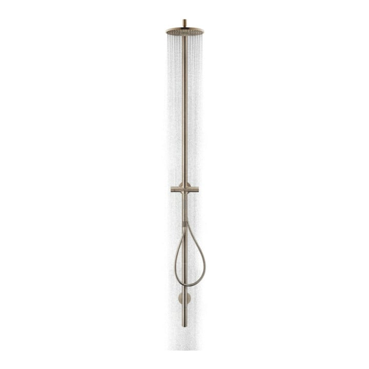 hansgrohe Nature Duschsäule Axor Starck m Kopfbrause, Handbrause, brushed bronze