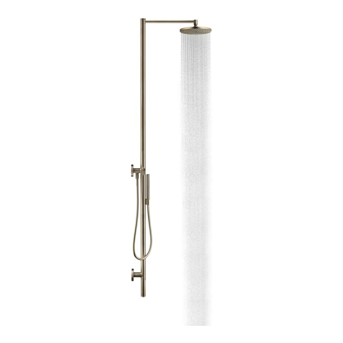 hansgrohe Nature Duschsäule Axor Starck m Kopfbrause, Handbrause, brushed bronze