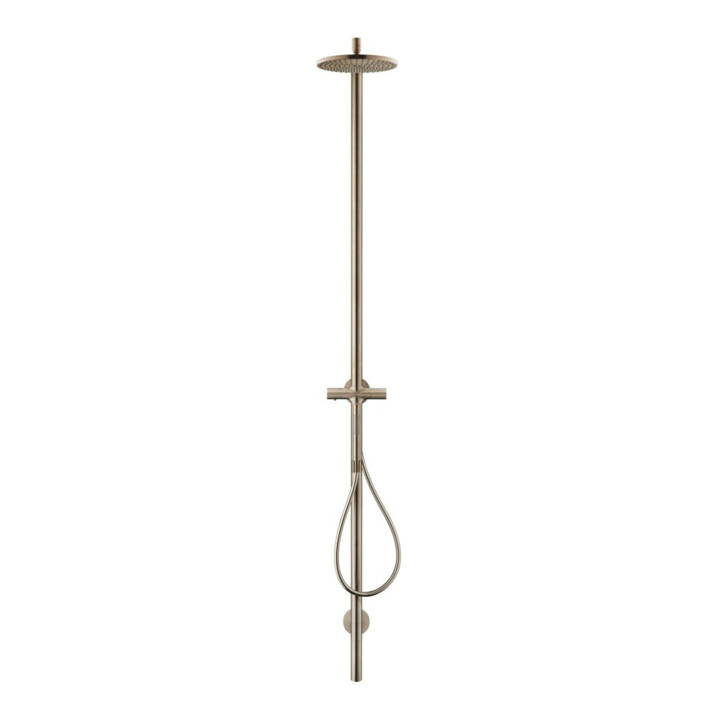 hansgrohe Nature Duschsäule Axor Starck m Kopfbrause, Handbrause, brushed bronze
