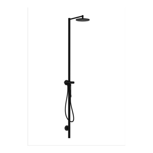 hansgrohe Nature Duschsäule Axor Starck mit Kopfbrause, Handbrause, mattschwarz