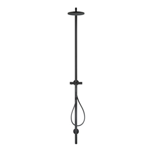 hansgrohe Nature Duschsäule Axor Starck mit Kopfbrause, Handbrause, mattschwarz
