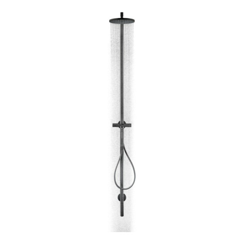 hansgrohe Nature Duschsäule Axor Starck mit Kopfbrause, Handbrause, mattschwarz