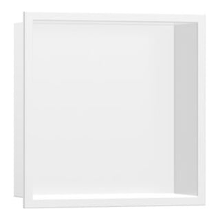 hansgrohe Niche murale XtraStoris Original 300x300x100 mm, avec cadre int., blanc mat