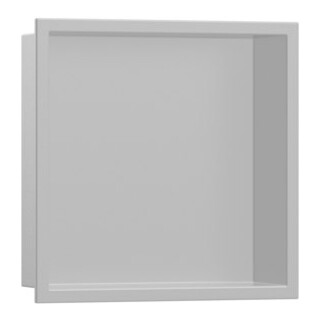 hansgrohe Niches murales XtraStoris Original 300x300x100mm, avec cadre int., gris béton