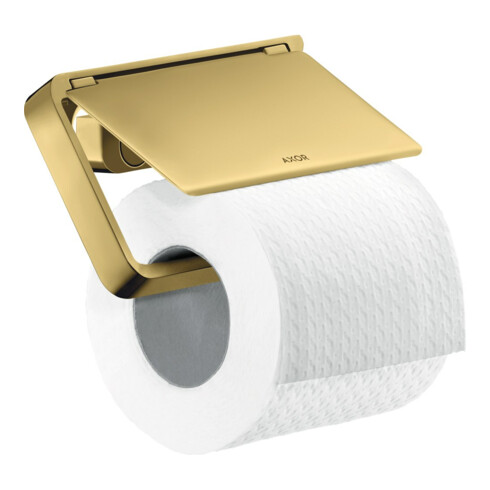 hansgrohe Papierhalter Axor universal mit Deckel, Metall, polished gold optic