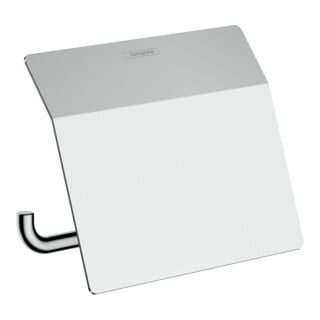 hansgrohe Papierrollenhalter AddStoris mit Deckel, chrom, Wandmontage, Metall