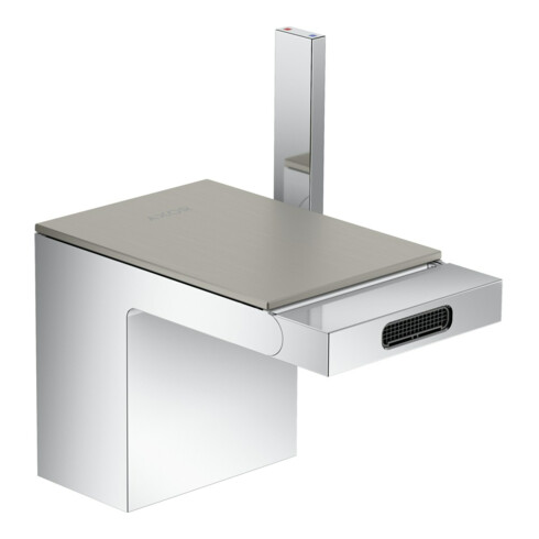 hansgrohe Platte Axor MyEdition 117x82mm, Edelstahl-Optik, Metall