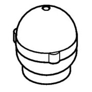 hansgrohe Poignée Axor Uno côté eau chaude blanc