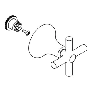 hansgrohe Poignée croix Axor Terrano chrome