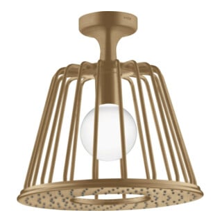 hansgrohe Pomme de douche Axor Nendo 275 1jet avec raccord plafond, 275 mm, 1 jet, bronze brossé