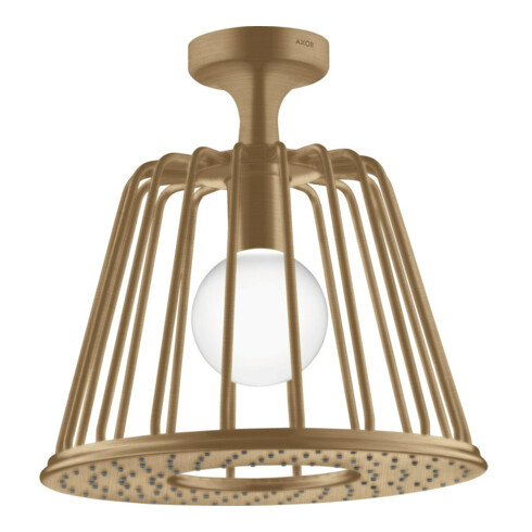 hansgrohe Pomme de douche Axor Nendo 275 1jet avec raccord plafond, 275 mm, 1 jet, bronze brossé
