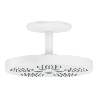 hansgrohe Pomme de douche Axor One avec raccord plafond, 2 jets, blanc mat
