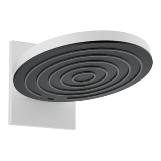 hansgrohe Pomme de douche Pulsify S 260 EcoSmart avec raccord mural, 2 jets, blanc mat