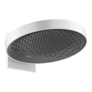 hansgrohe Pomme de douche Rainfinity 360 Sortie 381 mm, 1 jet, avec raccord mural, blanc mat