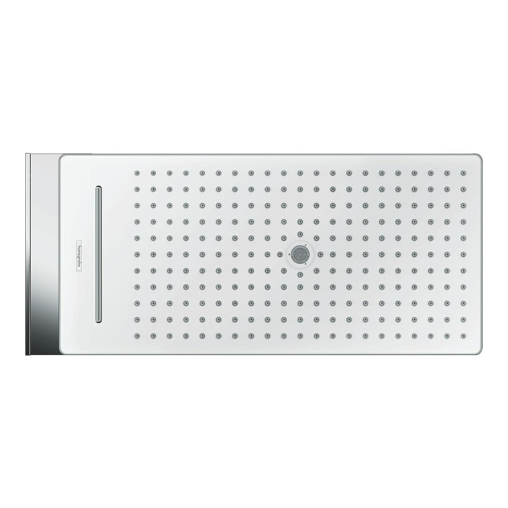 hansgrohe Pomme de douche Rainmaker Select 3jets, avec raccord mural, blanc/chrome