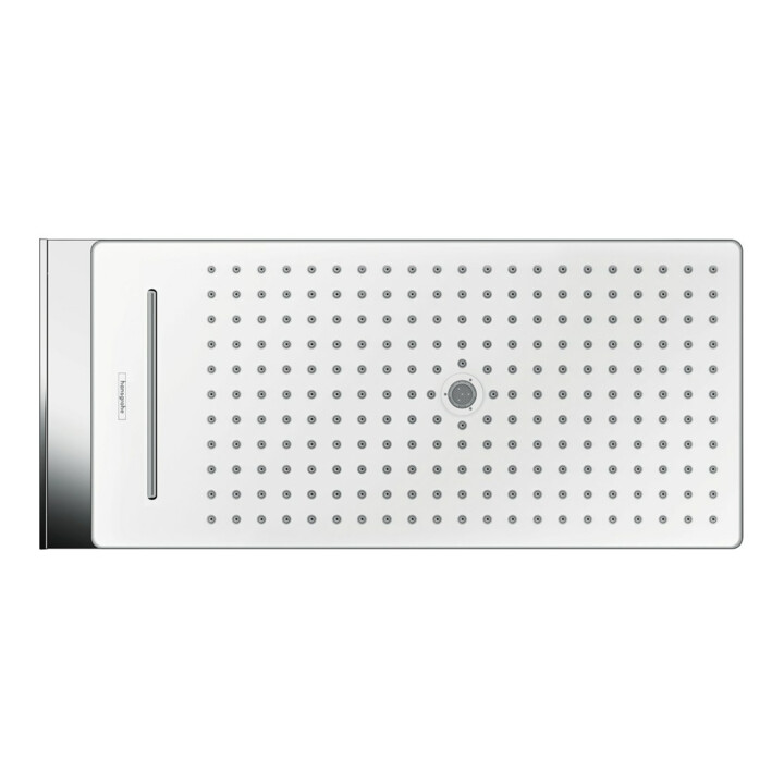 hansgrohe Pomme de douche Rainmaker Select 3jets, avec raccord mural, blanc/chrome