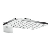 hansgrohe Pomme de douche Rainmaker Select 460 3jets, mural, avec bras 461 mm, blanc/argent chrome