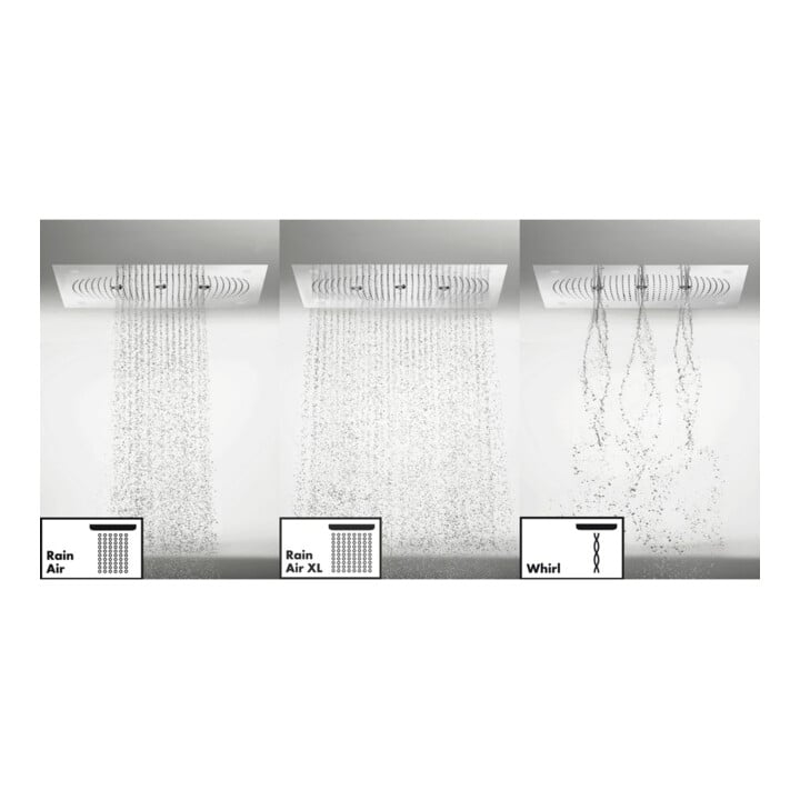 hansgrohe Pomme de tête Raindance Rainmaker 680x460mm, 3 jets, chrome, avec éclairage