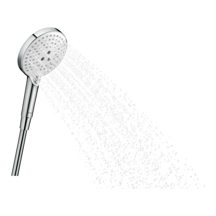 hansgrohe Pommeau de douche Raindance Select S 120, tête d=125mm, 3 jets, blanc chrome