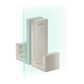 hansgrohe Porte de douche Axor Uni rectangulaire aspect inox