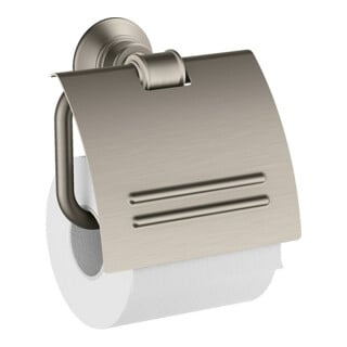 hansgrohe Porte-papier Axor Montreux avec couvercle, métal, fixation murale, aspect inox
