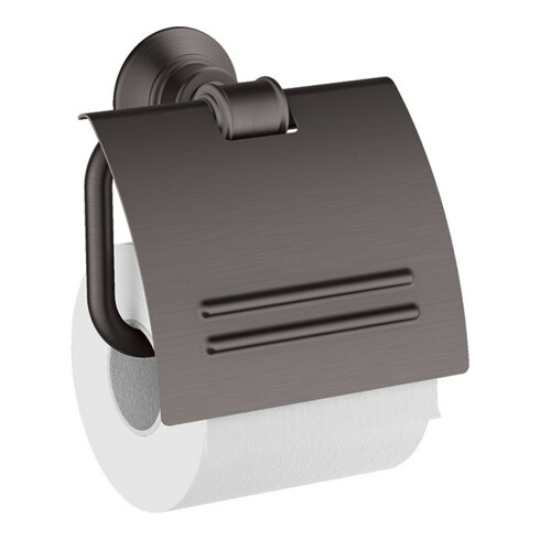 hansgrohe Porte-papier Axor Montreux avec couvercle, métal, montage mural, brossé bleu vc