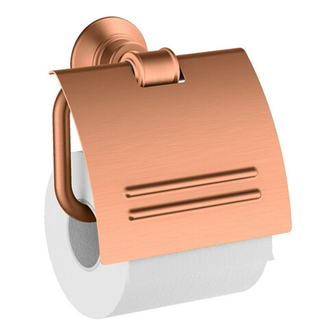 hansgrohe Porte-papier Axor Montreux avec couvercle, métal, mural, bronze brossé