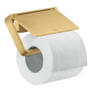 hansgrohe Porte-papier Axor universel avec couvercle, métal, optique or brossé