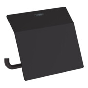 hansgrohe Porte-papier hygiénique AddStoris m avec couvercle, noir mat, mural, métal
