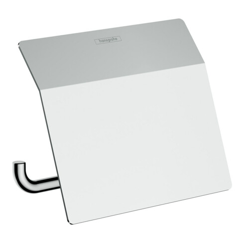 hansgrohe Porte-papier toilette AddStoris avec couvercle, chrome, fixation murale, métal
