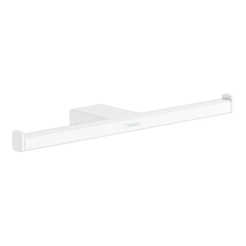 hansgrohe Porte-papier toilette AddStoris double, fixation murale, métal, blanc mat