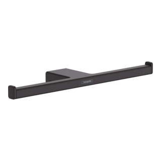 hansgrohe Porte-papier toilette AddStoris double, fixation murale, métal, noir mat