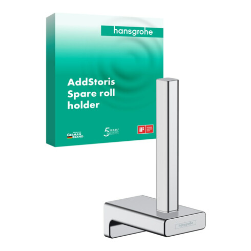 hansgrohe Porte-papier toilette AddStoris, montage mural, métal, chrome