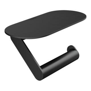 hansgrohe Porte-papier toilette WallStoris 230x100 mm, avec abattant, fixation murale, mat noir