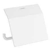 hansgrohe Porte-rouleau AddStoris m avec couvercle, blanc mat, fixation murale, métal