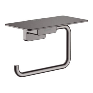 hansgrohe Porte-rouleau AddStoris m avec tablette, brossé bleu, mural, métal