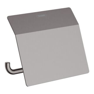 hansgrohe Porte-rouleau papier AddStoris m avec couvercle, brossé bleu, mural, métal