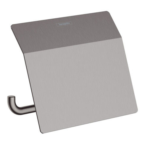 hansgrohe Porte-rouleau papier AddStoris m avec couvercle, brossé bleu, mural, métal