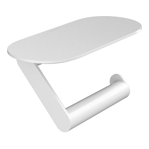 hansgrohe Porte-rouleau WallStoris 230x100mm, avec abattant, mural, blanc mat