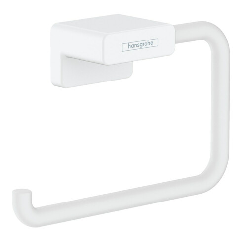hansgrohe Porte-rouleaux AddStoris sans couvercle, blanc mat, mural, métal