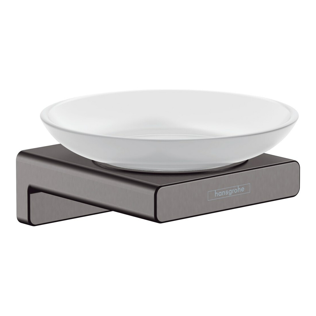 hansgrohe Porte-savon AddStoris Wd, insertion, verre mat, métal brossé bleu vc